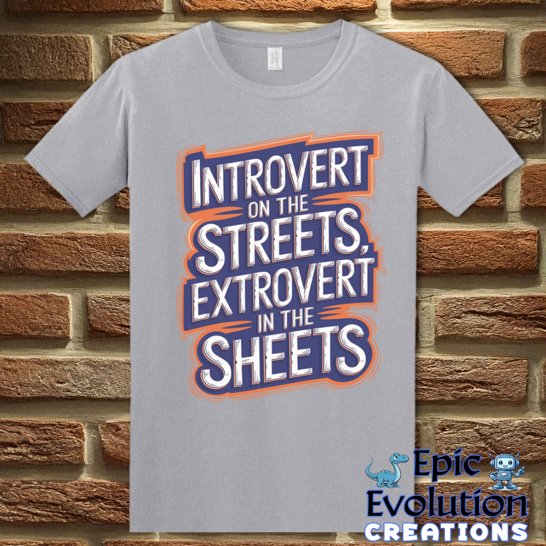 S-Graphite Heather-Funny Introvert T Shirt-Epic Evolution Creations