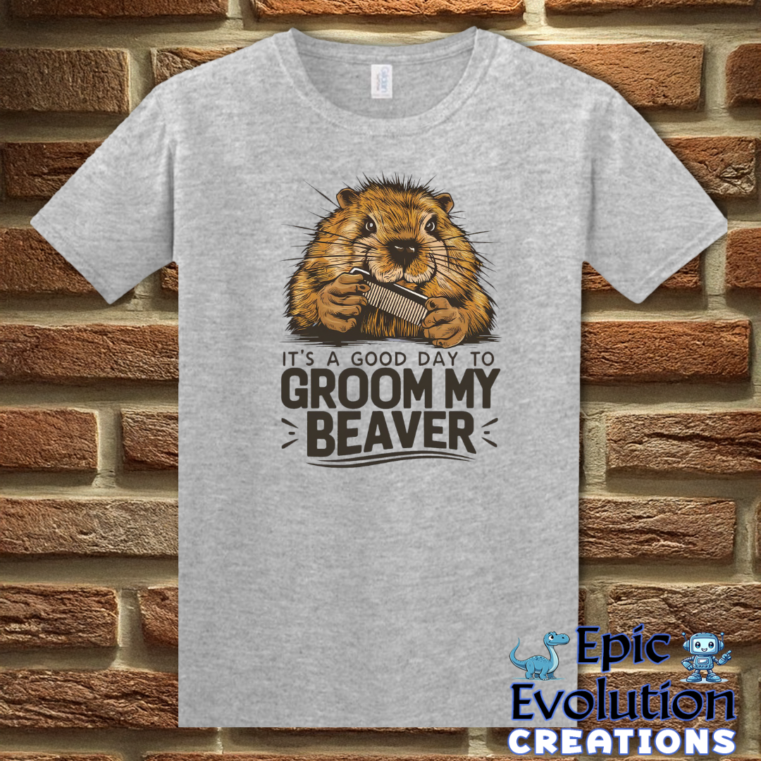 S-Sport Grey-Funny Beaver Funny T Shirt-Epic Evolution Creations