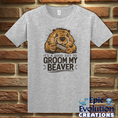 S-Sport Grey-Funny Beaver Funny T Shirt-Epic Evolution Creations