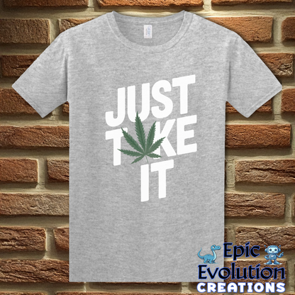 S-Sport Grey-Just Toke It Funny Marijuana T-Shirt-Epic Evolution Creations