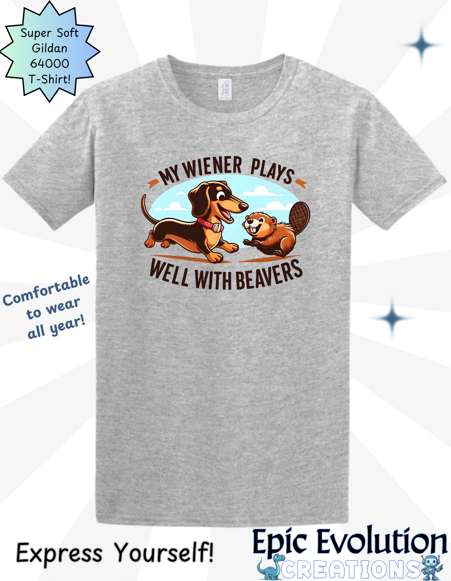 Funny Wiener Dog and Beaver Shirt, Sarcastic Wiener Pun T Shirt, Funny Wiener T Shirt, Funny Wiener Shirt, Funny Wiener Shirt for Men, Wiener Funny T Shirt for Men, Funny Wiener and Beaver Shirt