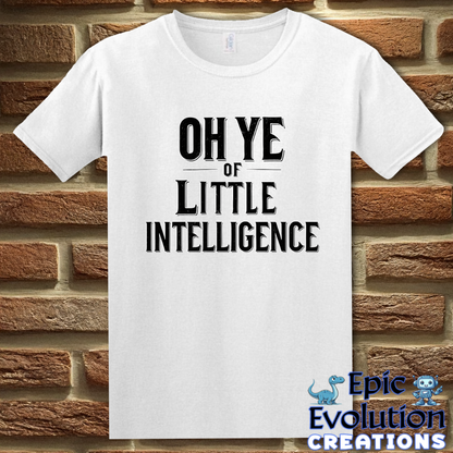 S-White-Funny Stupidity Insult T Shirt-Epic Evolution Creations