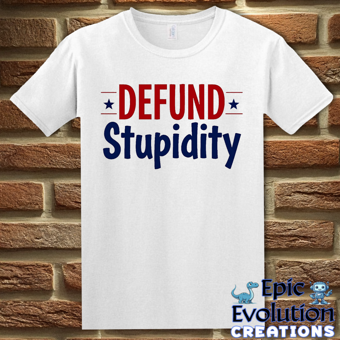 S-White-Anti-Stupidity Shirt-Epic Evolution Creations