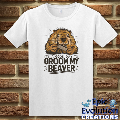 S-White-Funny Beaver Funny T Shirt-Epic Evolution Creations