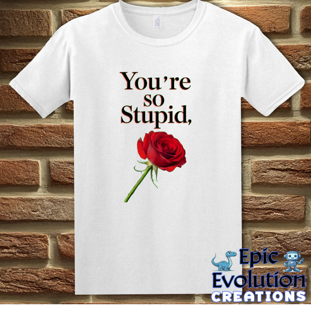 S-White-Sarcastic Love Rose T Shirt-Epic Evolution Creations