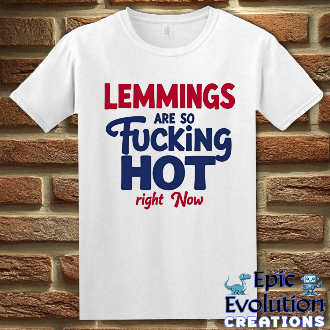 S-White-Funny Lemmings T Shirt-Epic Evolution Creations