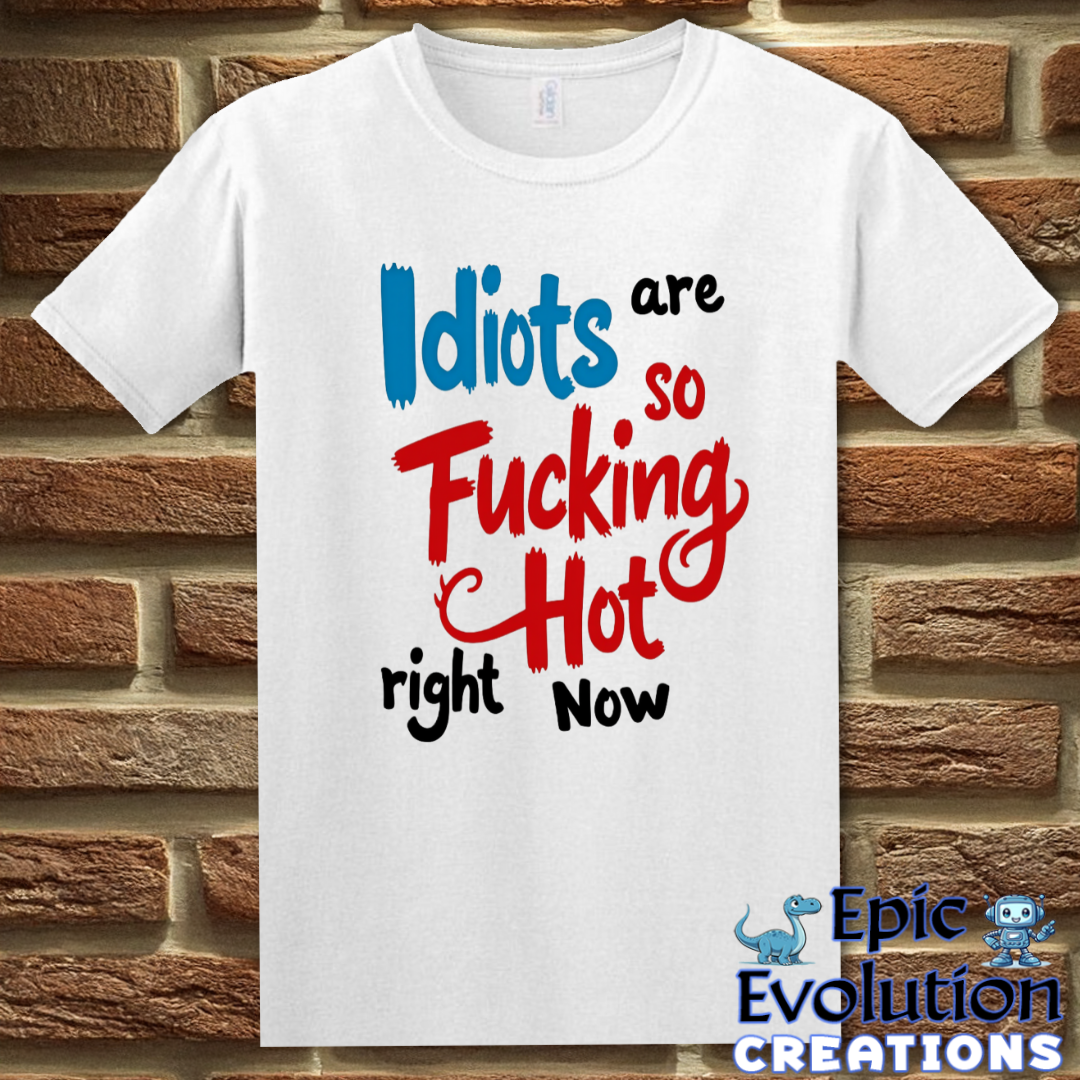 S-White-Funny Stupidity T Shirt-Epic Evolution Creations