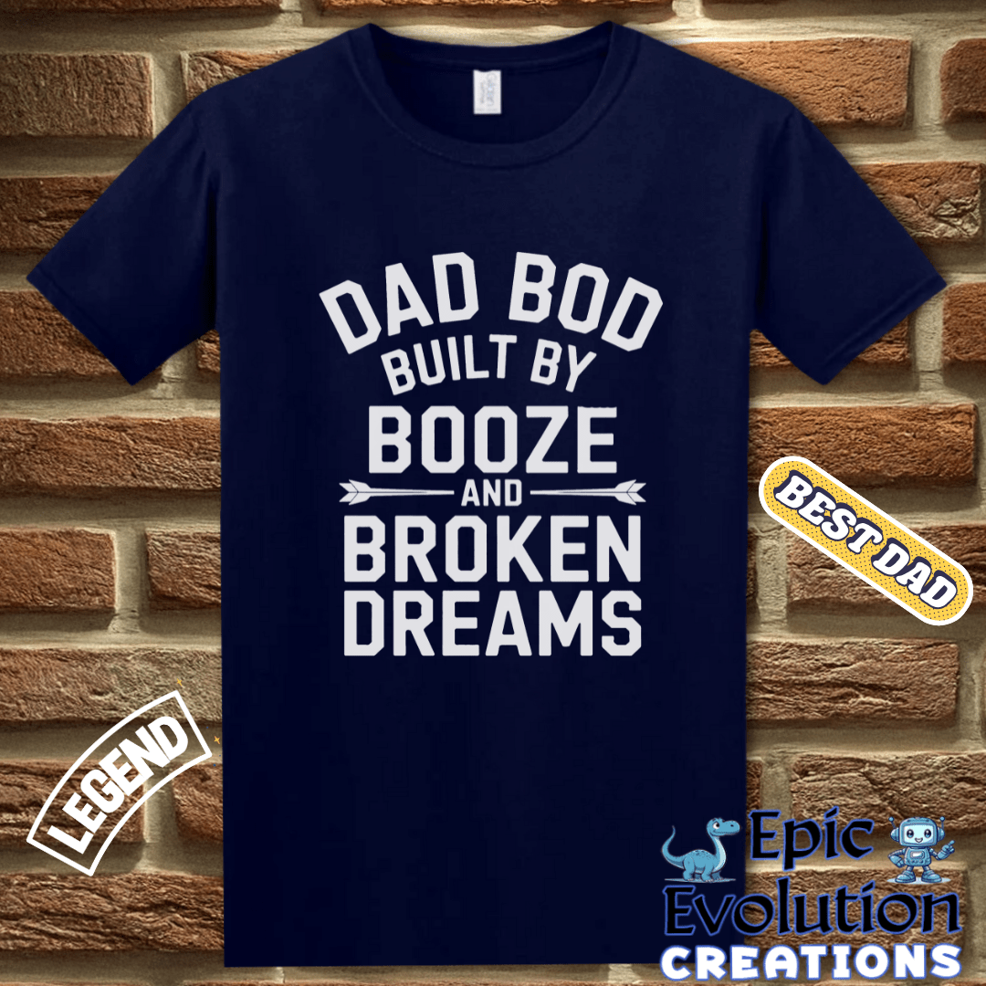 T-Shirt Funny Dad Bod T Shirt Gift for Father's Day, Funny Gift for Dad who Loves Humor, Sarcastic Father Gift for Humor Lovers,  Shirt Gift for Sarcastic Parent Epic Evolution Creations