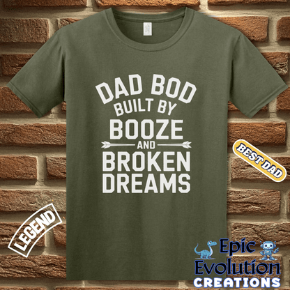 T-Shirt Funny Dad Bod T Shirt Gift for Father's Day, Funny Gift for Dad who Loves Humor, Sarcastic Father Gift for Humor Lovers,  Shirt Gift for Sarcastic Parent Epic Evolution Creations