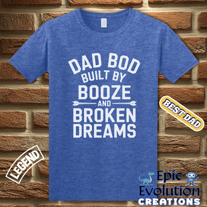 T-Shirt Funny Dad Bod T Shirt Gift for Father's Day, Funny Gift for Dad who Loves Humor, Sarcastic Father Gift for Humor Lovers,  Shirt Gift for Sarcastic Parent Epic Evolution Creations