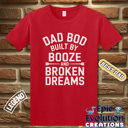 T-Shirt Funny Dad Bod T Shirt Gift for Father's Day, Funny Gift for Dad who Loves Humor, Sarcastic Father Gift for Humor Lovers,  Shirt Gift for Sarcastic Parent Epic Evolution Creations