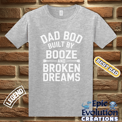 T-Shirt Funny Dad Bod T Shirt Gift for Father's Day, Funny Gift for Dad who Loves Humor, Sarcastic Father Gift for Humor Lovers,  Shirt Gift for Sarcastic Parent Epic Evolution Creations