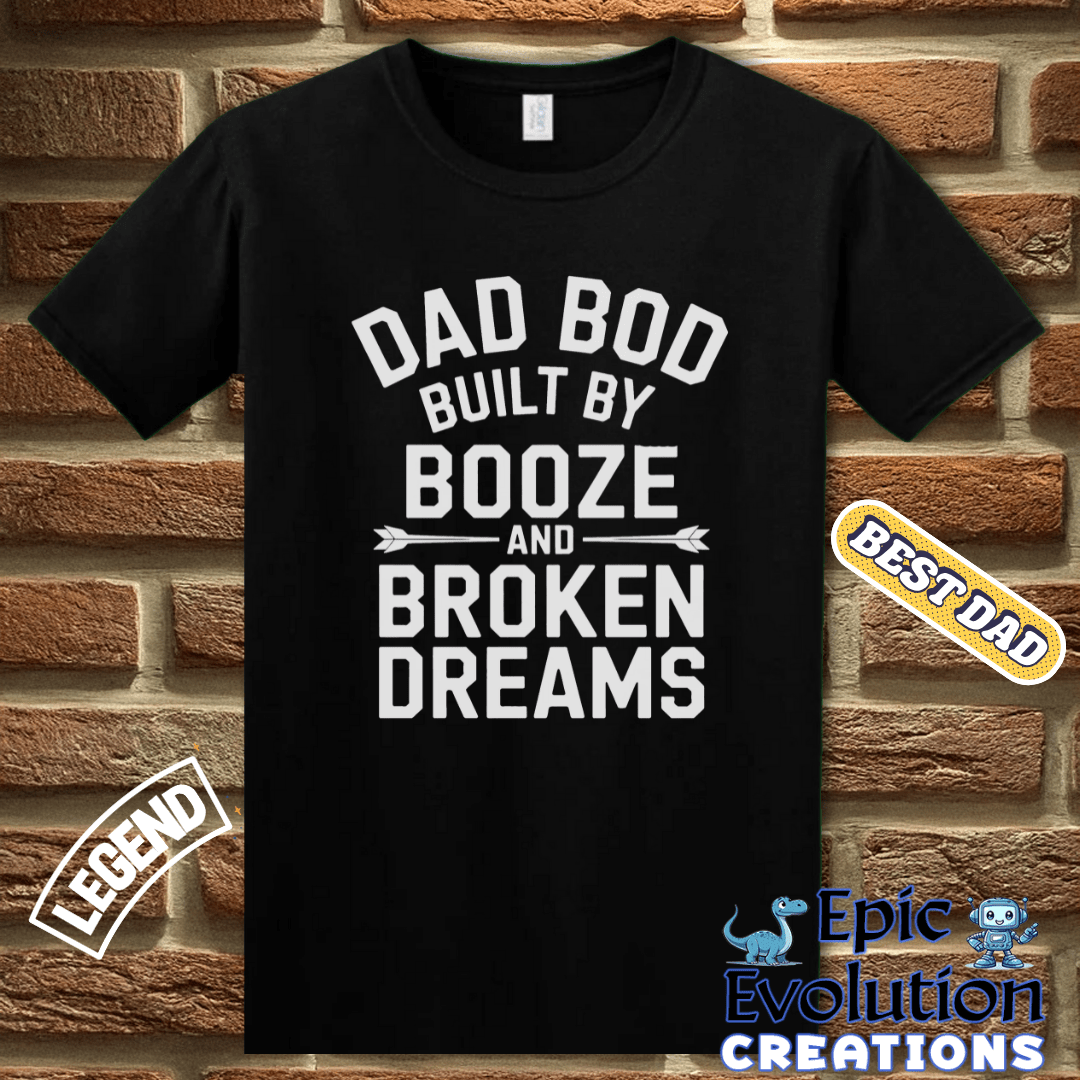 T-Shirt Funny Dad Bod T Shirt Gift for Father's Day, Funny Gift for Dad who Loves Humor, Sarcastic Father Gift for Humor Lovers,  Shirt Gift for Sarcastic Parent Epic Evolution Creations