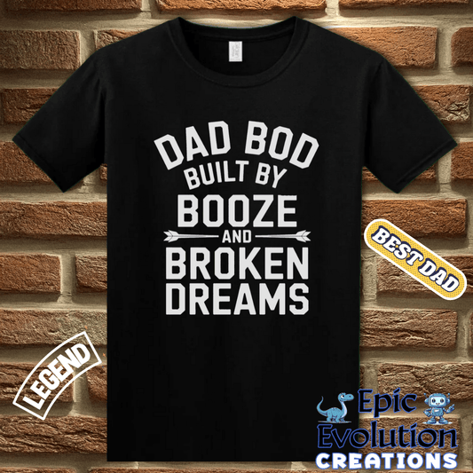 T-Shirt Funny Dad Bod T Shirt Gift for Father's Day, Funny Gift for Dad who Loves Humor, Sarcastic Father Gift for Humor Lovers,  Shirt Gift for Sarcastic Parent Epic Evolution Creations