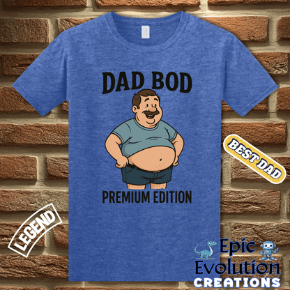 T-Shirt Funny Dad T Shirt Gift For Husband, Dad Bod Shirt For Fathers Day, Humorous Dad TShirt Gift From Wife, Funny Father's Day Shirt, Dad Bod Tee Epic Evolution Creations