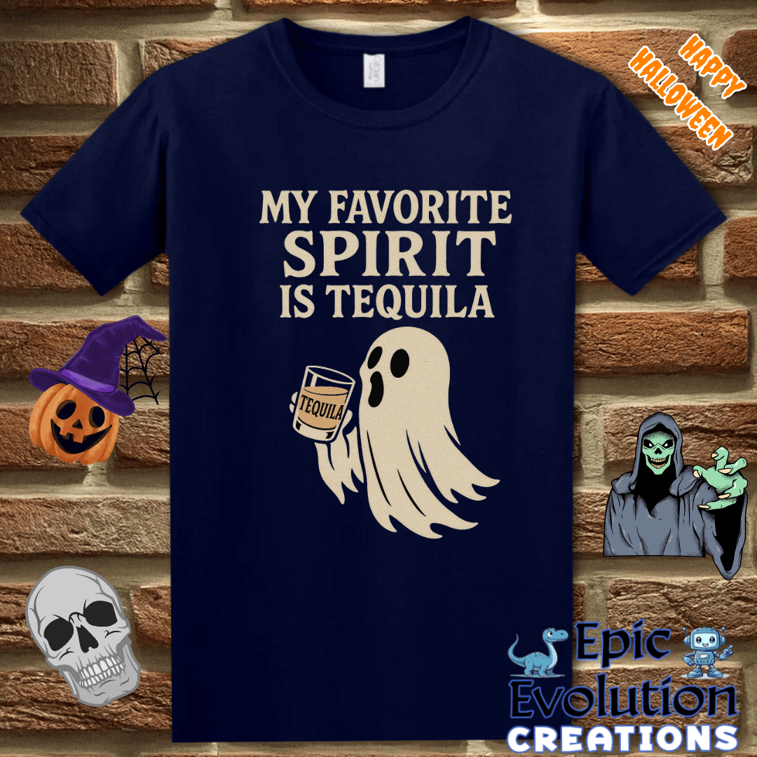 T-Shirt 🍹 Funny Halloween Ghost T-Shirt Epic Evolution Creations