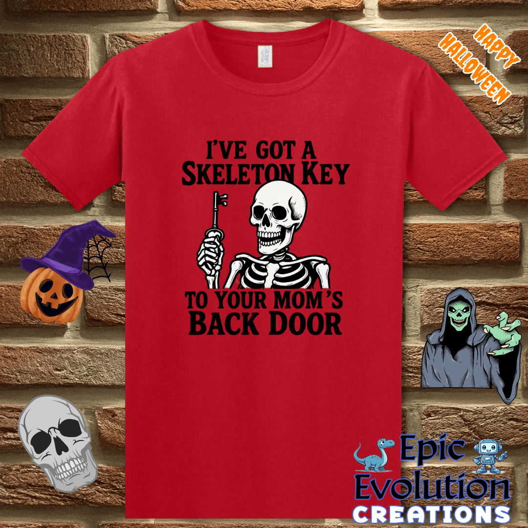 T-Shirt Funny Halloween Skeleton T-Shirt for Men Epic Evolution Creations