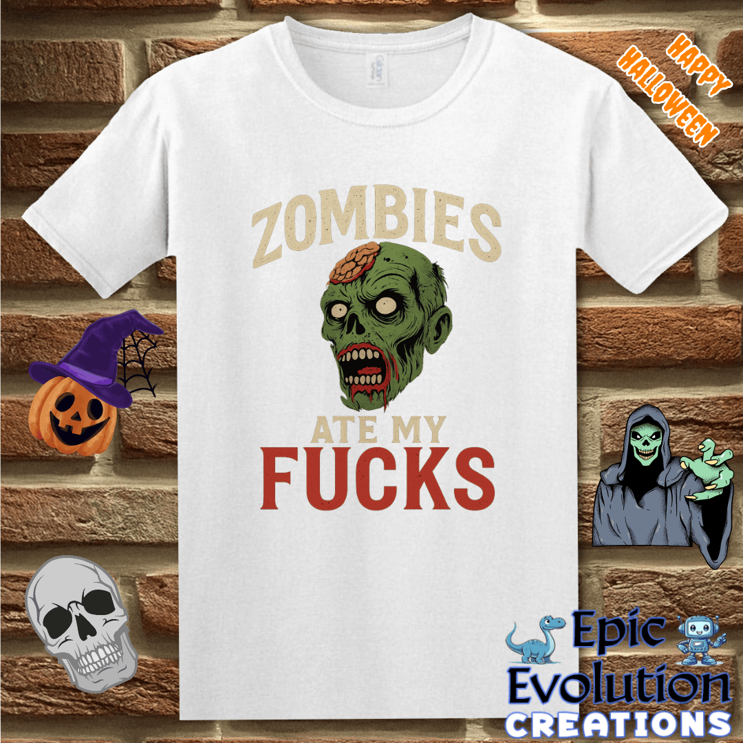 T-Shirt Funny Halloween Zombie T-Shirt Epic Evolution Creations