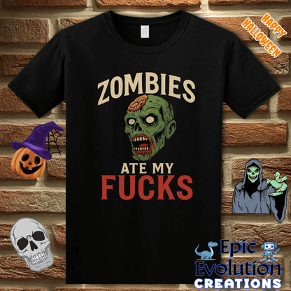 T-Shirt Funny Halloween Zombie T-Shirt Epic Evolution Creations