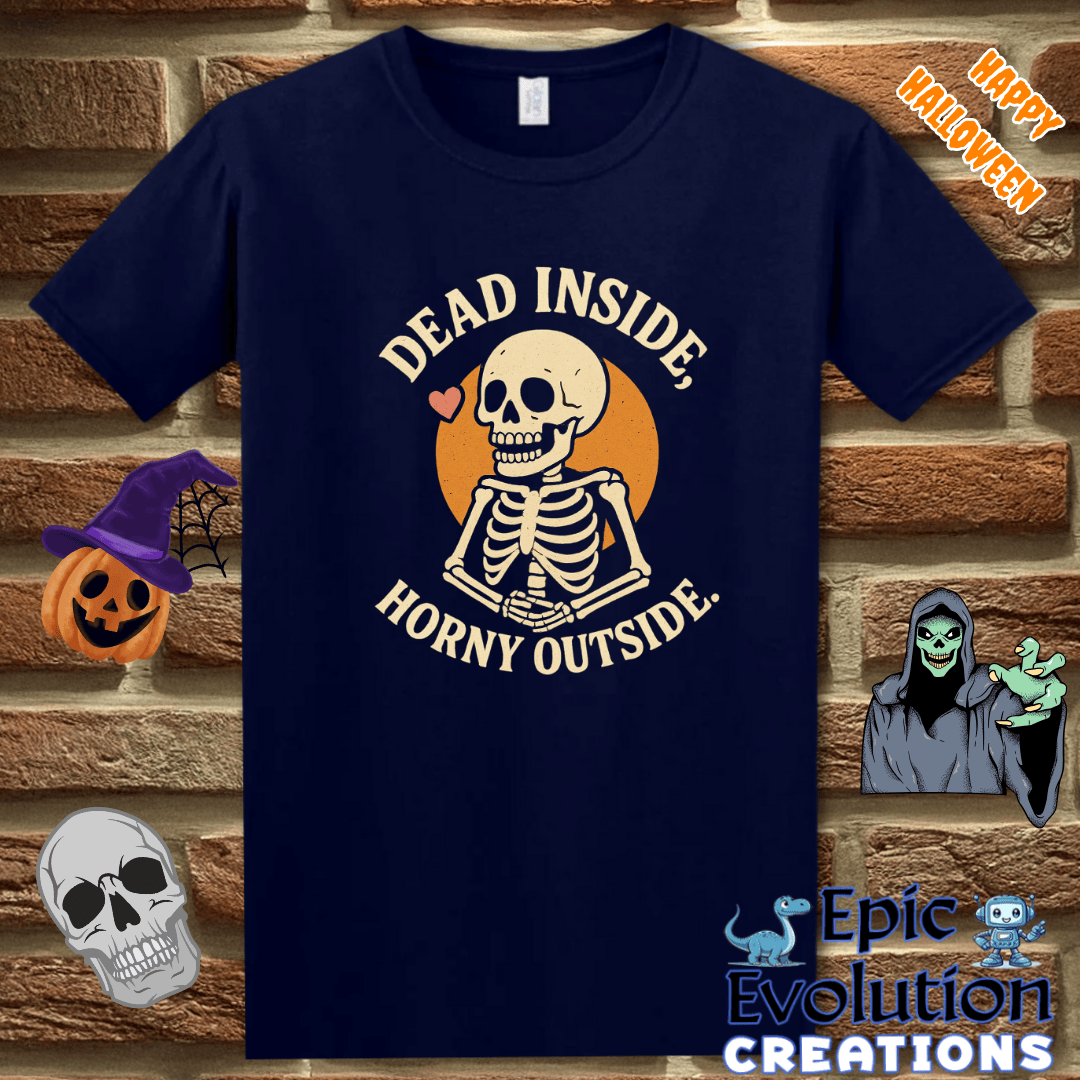 T-Shirt 👻 Funny Horny Halloween Shirt for  Women Epic Evolution Creations