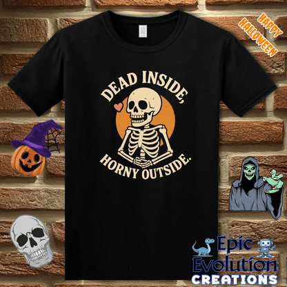 T-Shirt 👻 Funny Horny Halloween Shirt for  Women Epic Evolution Creations