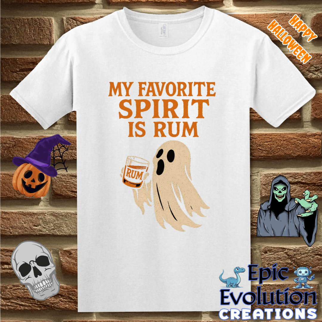 T-Shirt Funny Rum Spirit Halloween T-Shirt for Women and Men Epic Evolution Creations