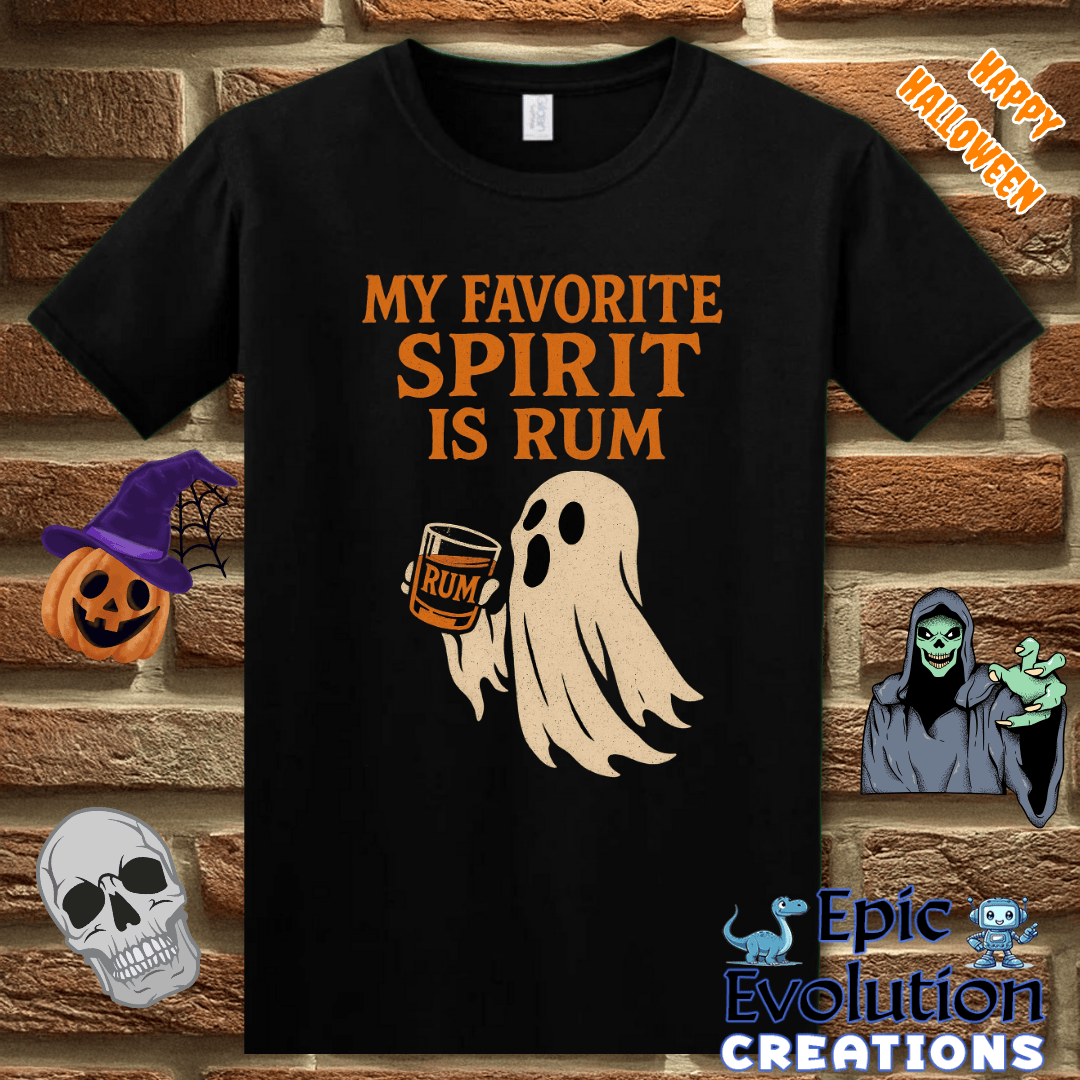 T-Shirt Funny Rum Spirit Halloween T-Shirt for Women and Men Epic Evolution Creations