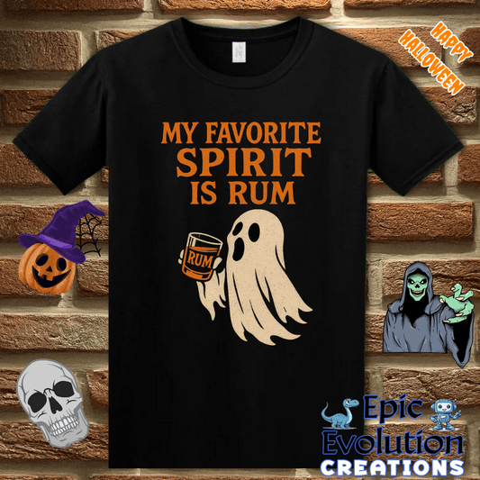 T-Shirt Funny Rum Spirit Halloween T-Shirt for Women and Men Epic Evolution Creations