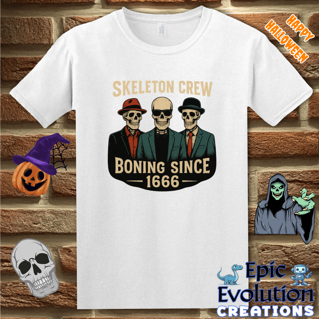 T-Shirt 💀Funny Skeleton T-Shirt for Halloween Epic Evolution Creations
