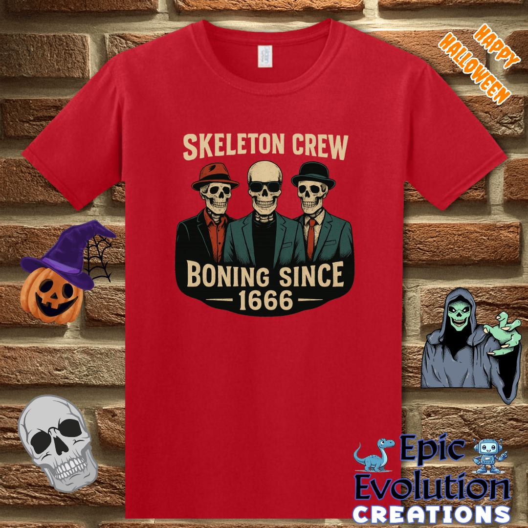 T-Shirt 💀Funny Skeleton T-Shirt for Halloween Epic Evolution Creations