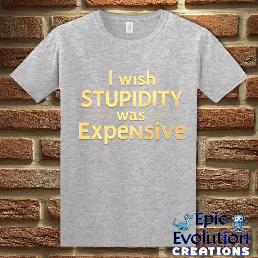 T-Shirt Funny Stupidity Shirt Epic Evolution Creations