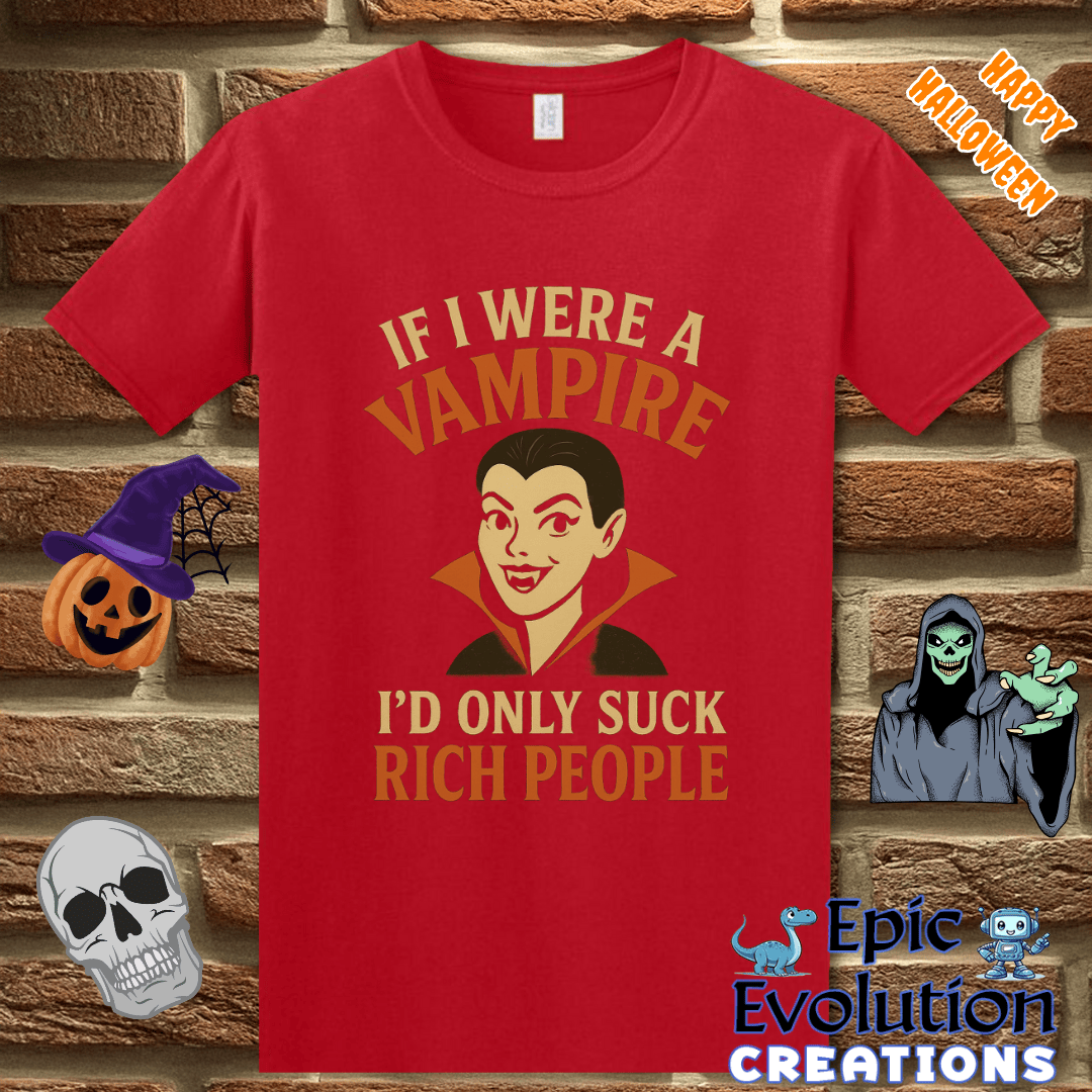 T-Shirt 🩸Funny Vampire T-Shirt for Halloween Epic Evolution Creations