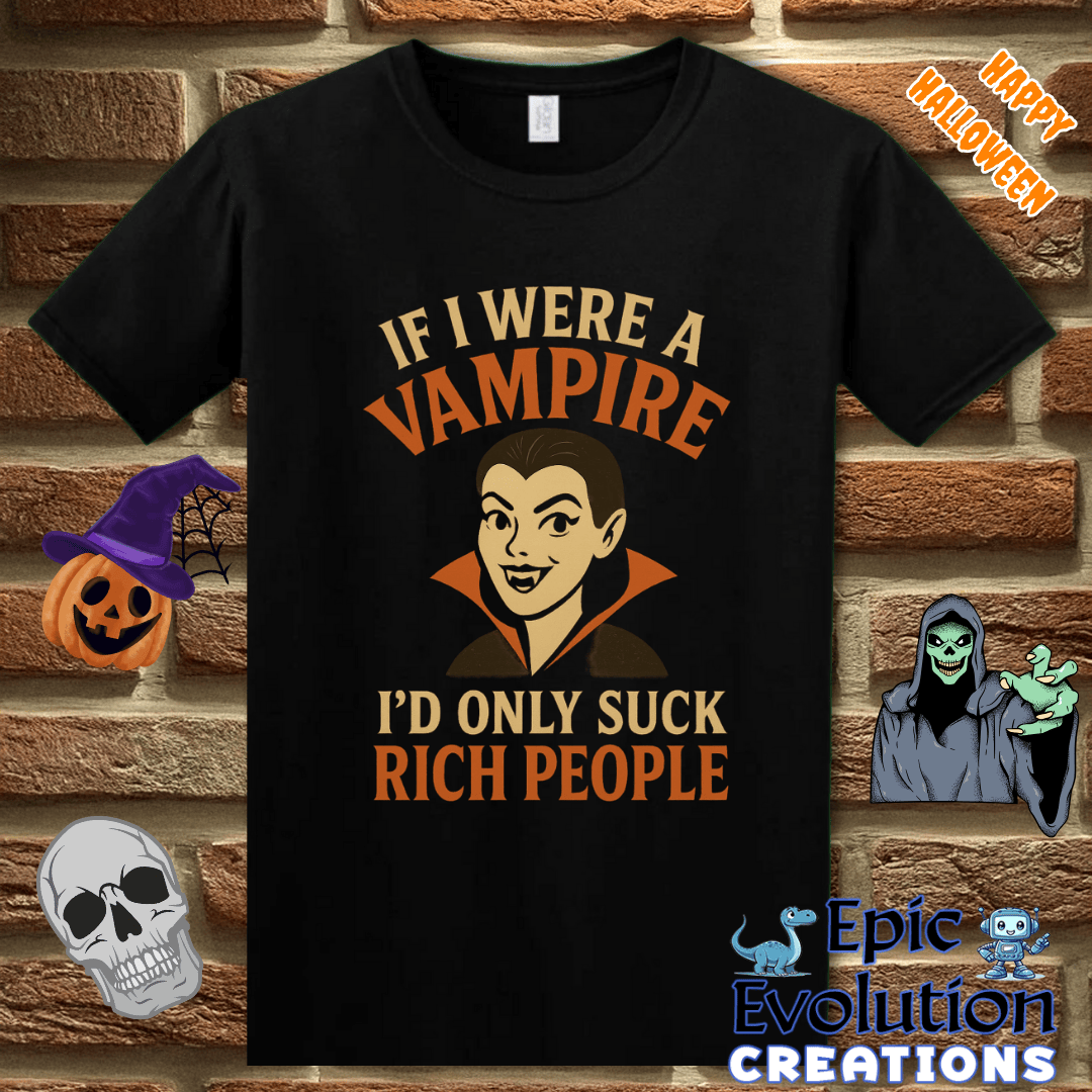 T-Shirt 🩸Funny Vampire T-Shirt for Halloween Epic Evolution Creations