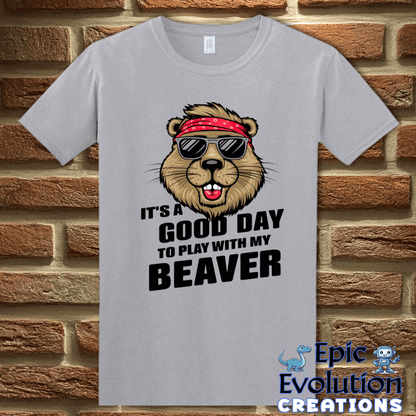 T-Shirt Graphite Heather / S Funny Play with my Beaver T Shirt Epic Evolution Creations