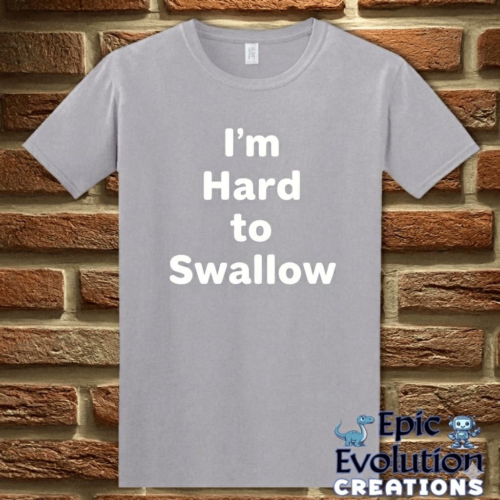 T-Shirt Graphite Heather / S I’m Hard to Swallow Funny Sarcastic T-Shirt Epic Evolution Creations