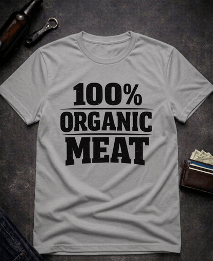 T-Shirt Graphite Heather / S Organic Meat Funny T-Shirt Epic Evolution Creations