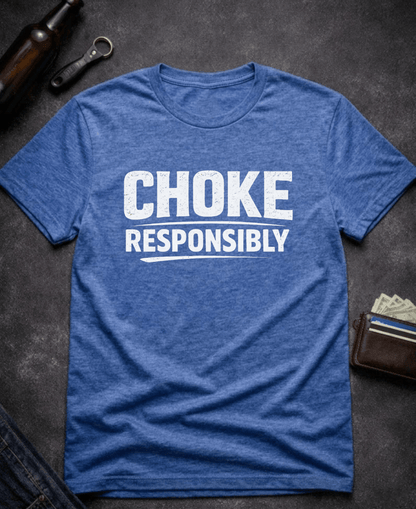 T-Shirt Heather Royal / S Choke Responsibly Funny T-Shirt Epic Evolution Creations