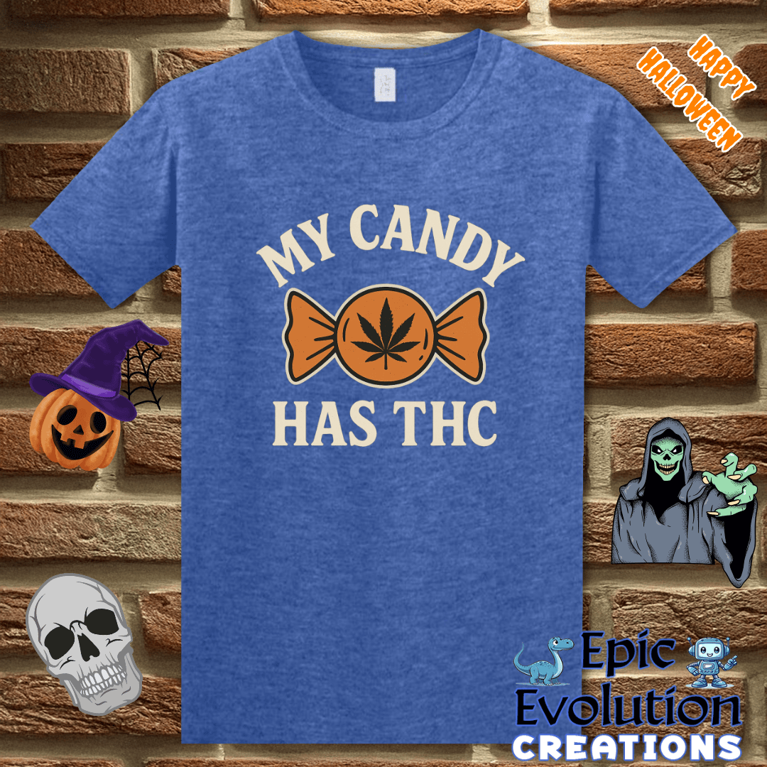 T-Shirt Heather Royal / S 🔥 Funny Halloween T-Shirt for Stoners Epic Evolution Creations