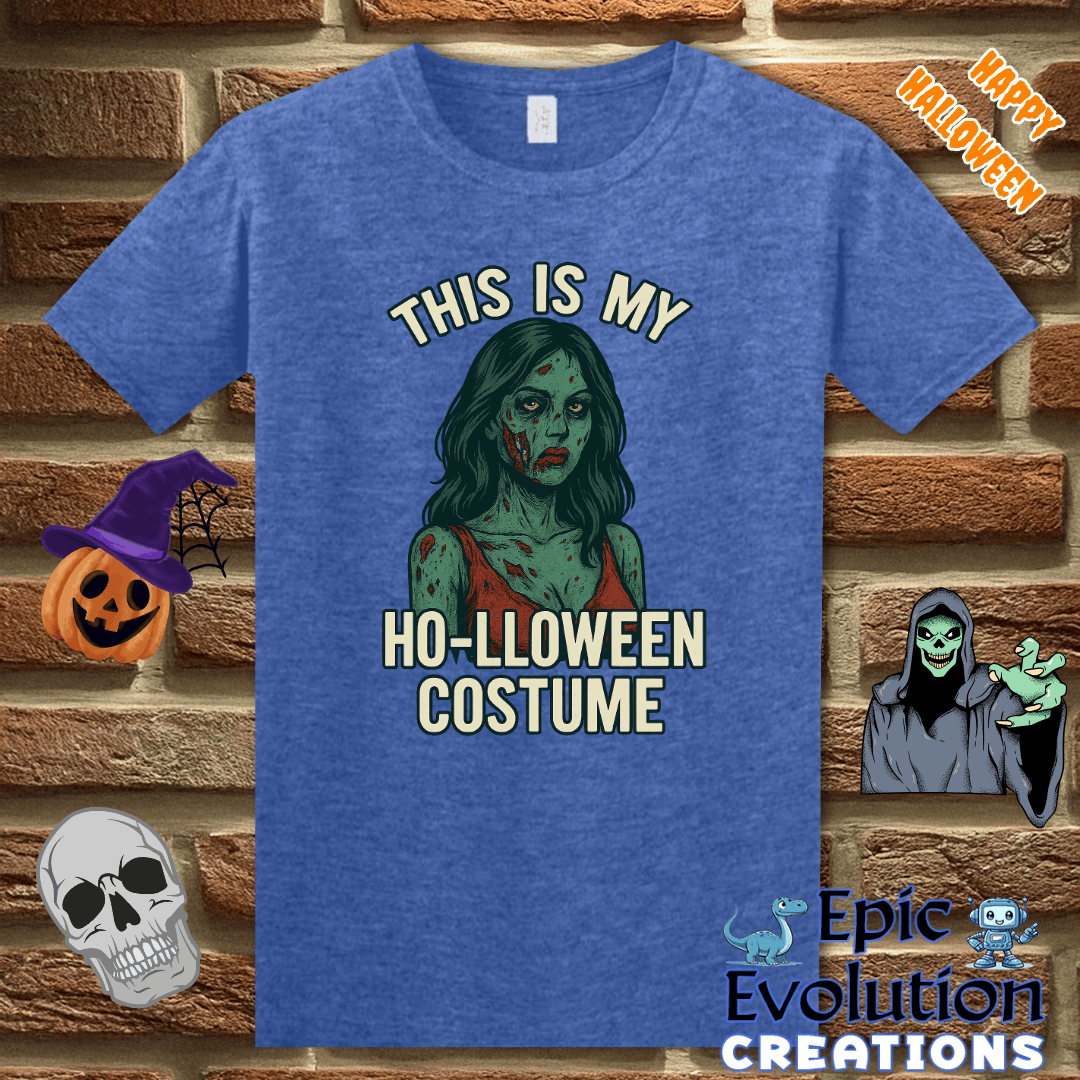 T-Shirt Heather Royal / S 🧟‍♀️ Funny Zombie Halloween Shirt for Women Epic Evolution Creations