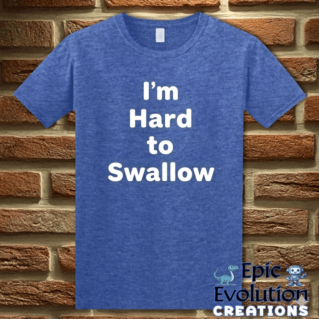 T-Shirt Heather Royal / S I’m Hard to Swallow Funny Sarcastic T-Shirt Epic Evolution Creations