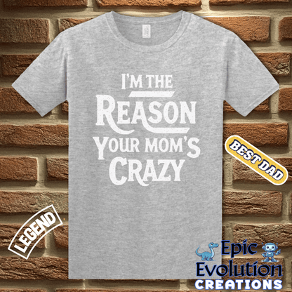 T-Shirt Humorous T Shirt for Men Father's Day Gift, Sarcastic Family Shirt for Humor Lovers, Funny Family Tee Gift for Dad, Sarcastic T Shirt Gift for Fathers Epic Evolution Creations