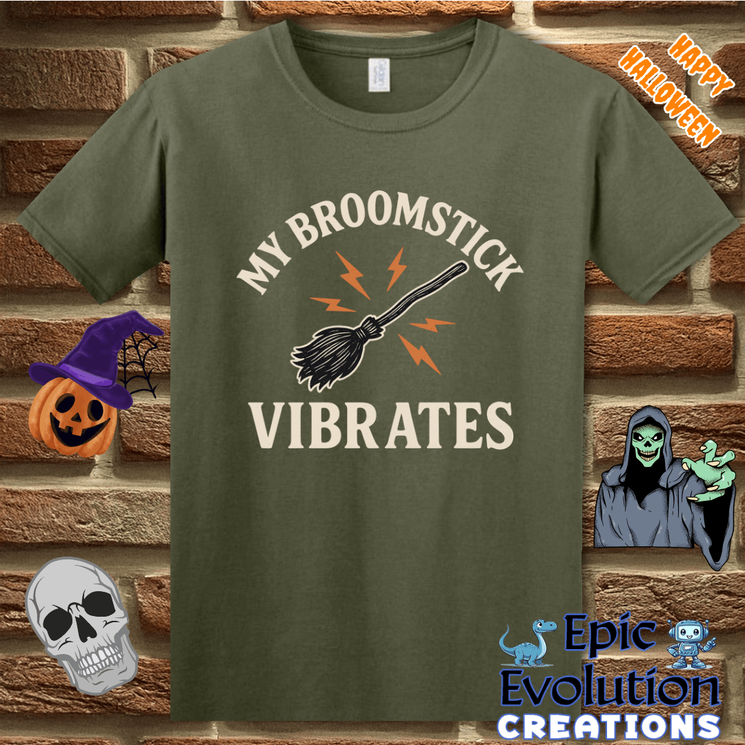 T-Shirt Military Green / S 🧙 Funny Witch Halloween Shirt for Women Epic Evolution Creations
