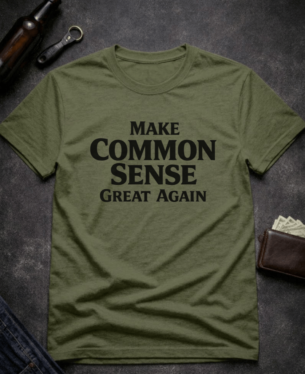 T-Shirt Military Green / S Make Common Sense Great Again T Shirt Epic Evolution Creations