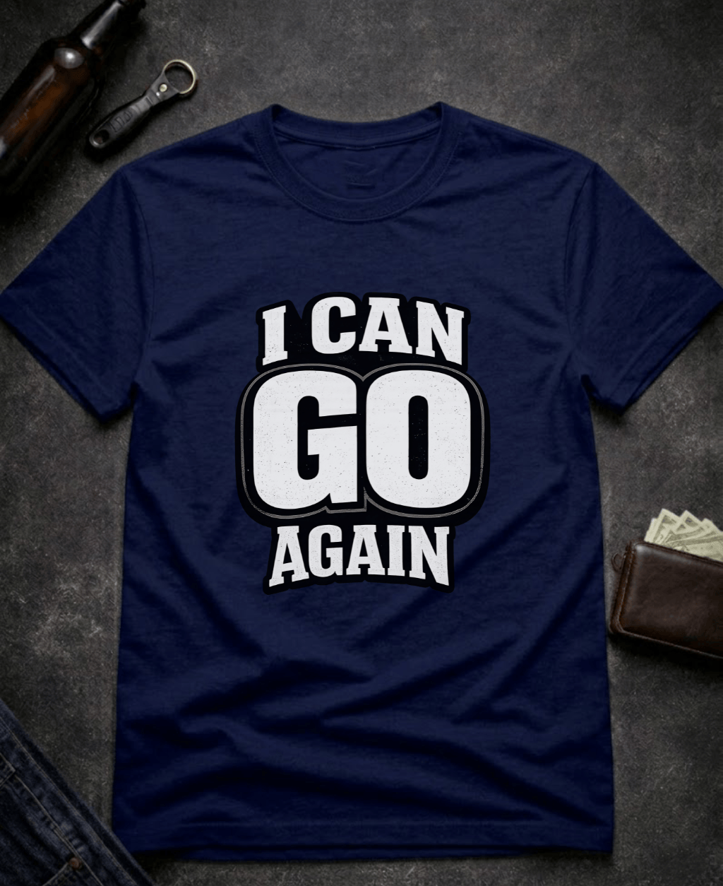 T-Shirt Navy / S I Can Go Again Funny Innuendo T-Shirt Epic Evolution Creations