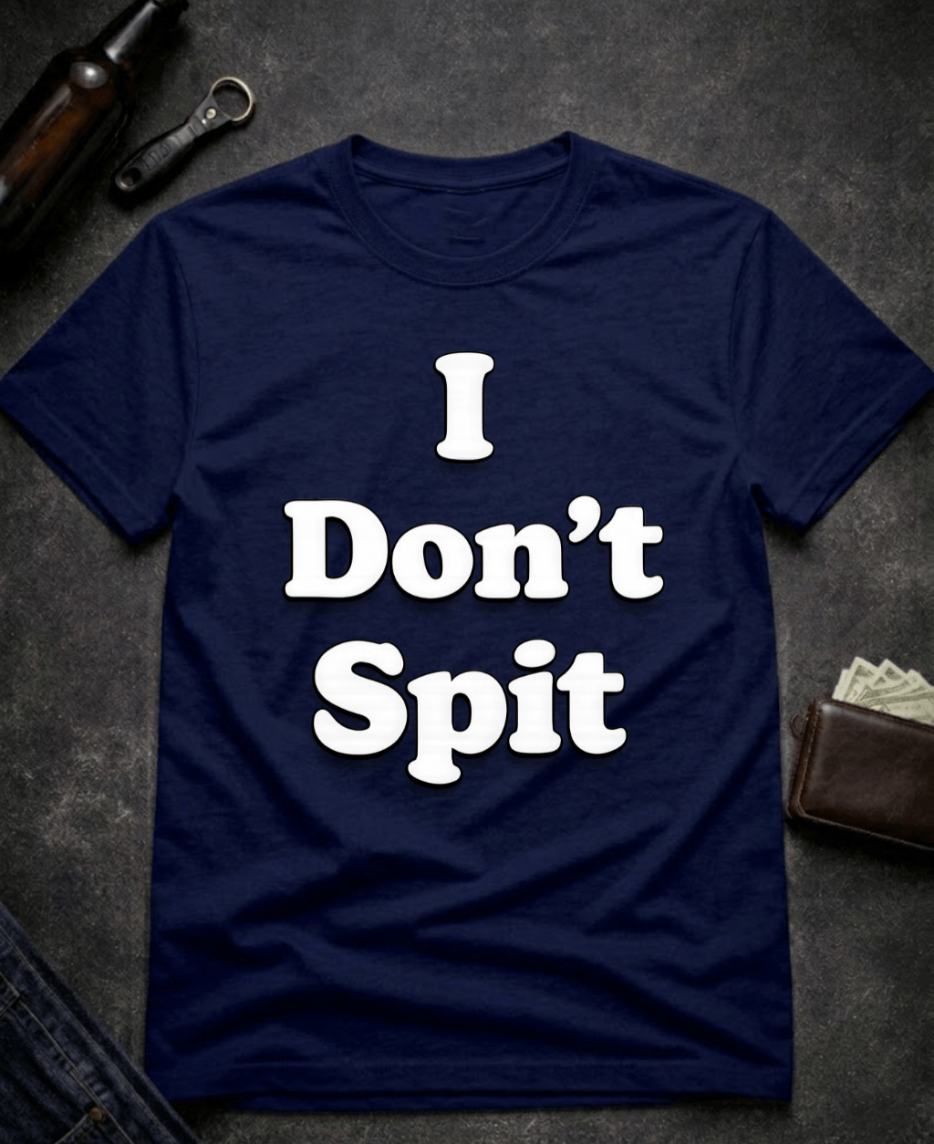 T-Shirt Navy / S I Don’t Spit Adult Humor T-shirt Epic Evolution Creations