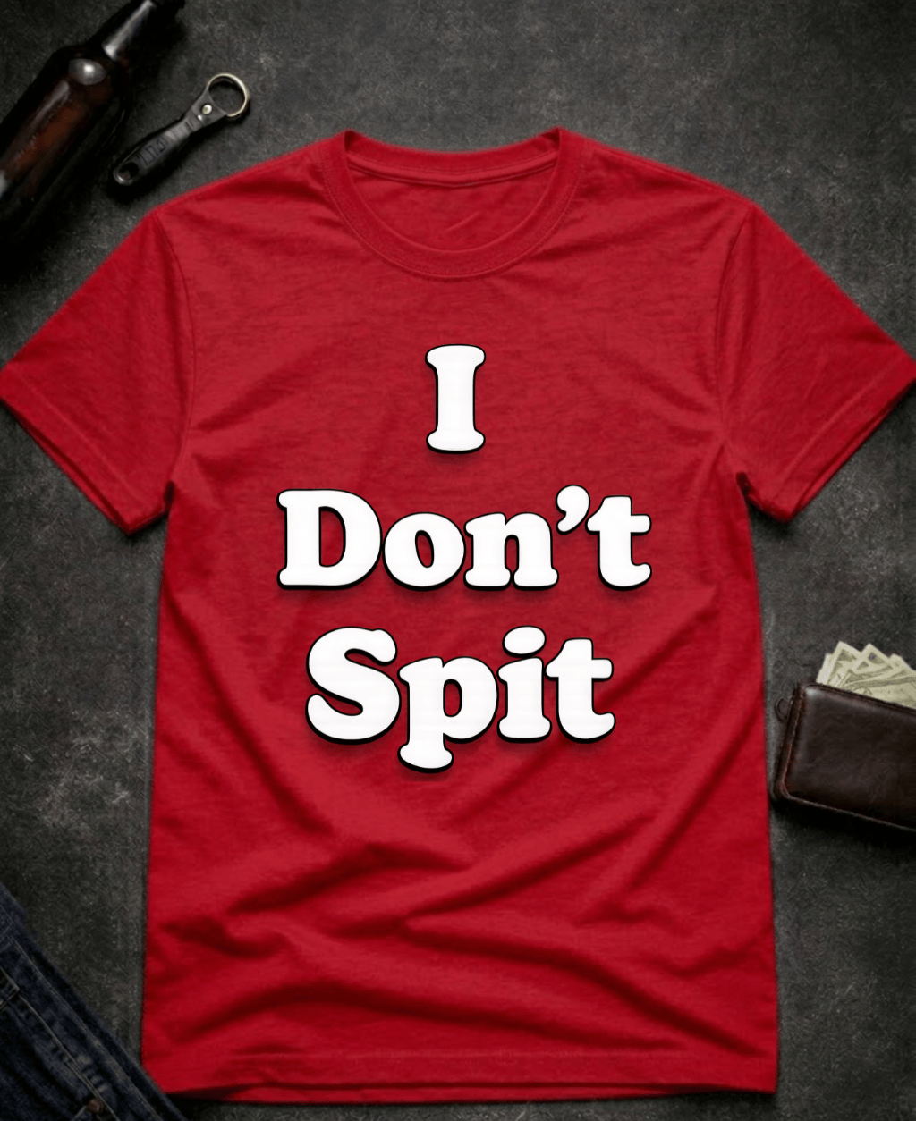 T-Shirt Red / S I Don’t Spit Adult Humor T-shirt Epic Evolution Creations