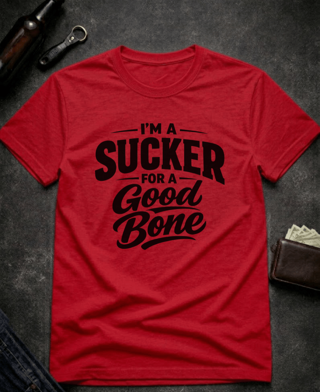 T-Shirt Red / S I’m a Sucker for a Good Bone Funny Innuendo T-Shirt Epic Evolution Creations