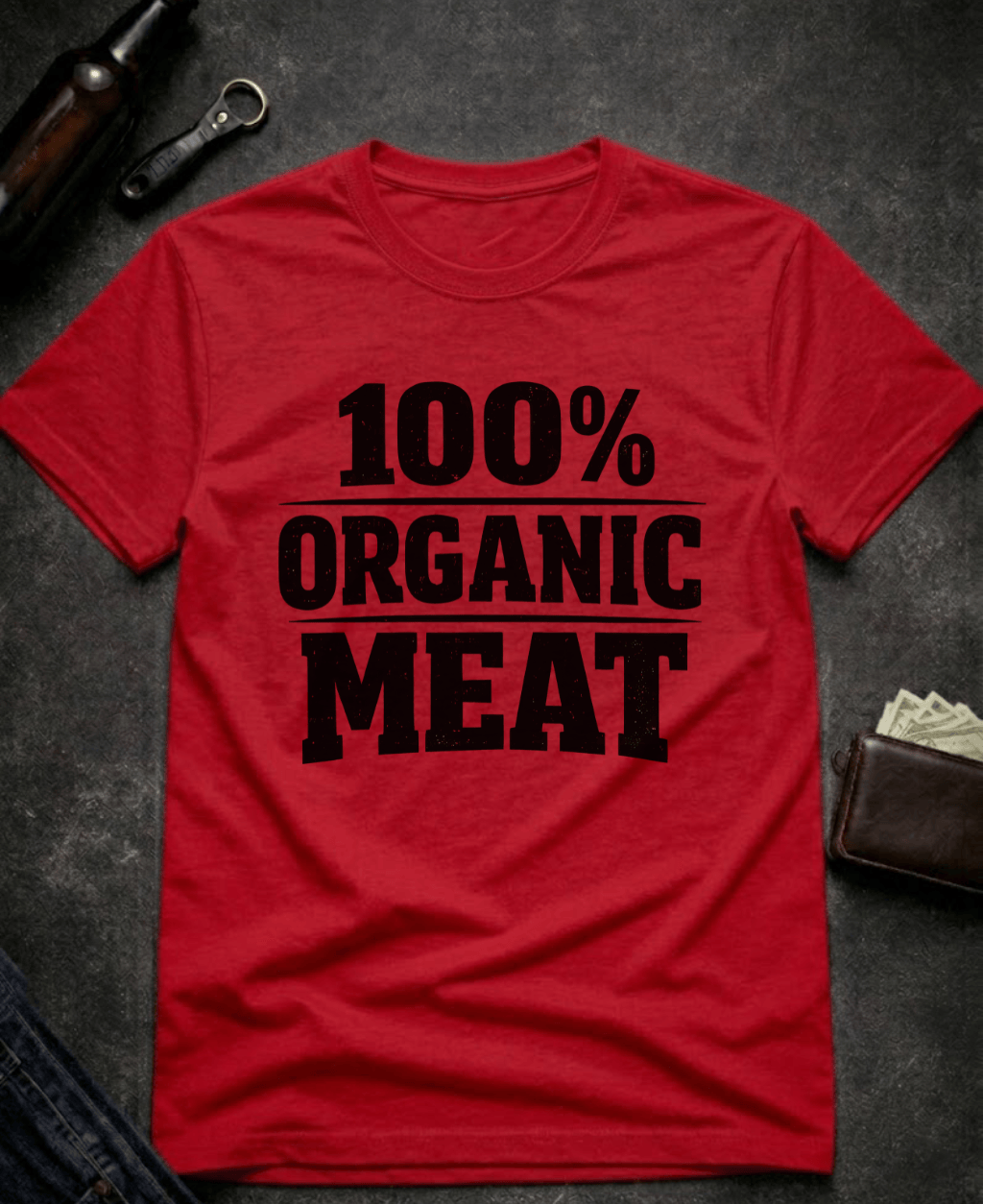 T-Shirt Red / S Organic Meat Funny T-Shirt Epic Evolution Creations