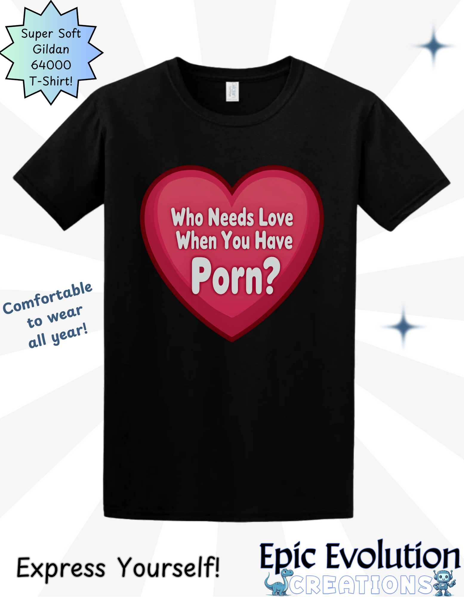 T-Shirt Rude Valentine Shirt Epic Evolution Creations