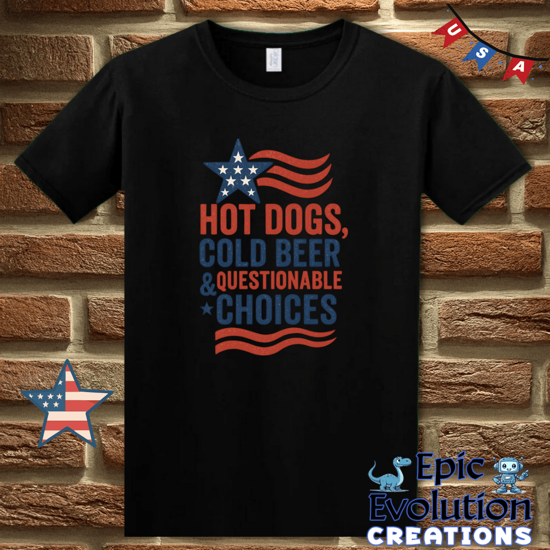 T-Shirt S / Black Funny 4th of July Shirt for Men and Women Epic Evolution Creations